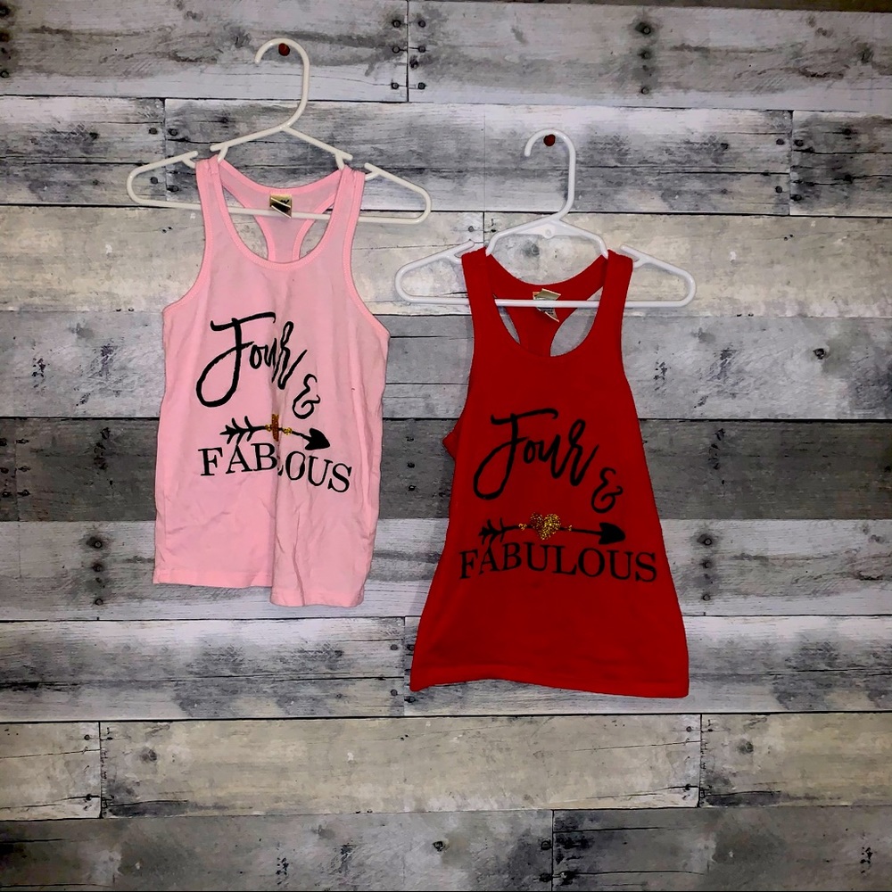 Matching custom 4th birthday tanks size 4T